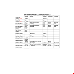 Shift Office Cleaning Schedule Template example document template