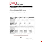 Create Professional Estimates with Our Easy-to-Use Template example document template