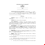 Buyer Agreement for Vehicle and Equipment Purchase - Company example document template