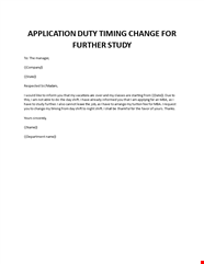 Request Letter For Approval Of Change In Internal Office Timing