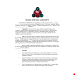 Shared Service Agreement Template example document template