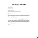 Effective Collection Letter Template for Prompt Payment | Improve Collections example document template