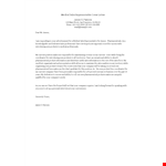 Medical Sales Representative Cover Letter example document template 