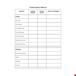 Free Student Budget Template example document template