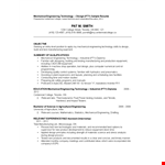 Mechanical Engineering Resume - Equipment Design, Engineering, Mechanical Expertise example document template 