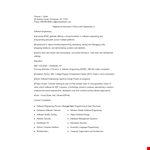 Software Engineering Fresher Resume example document template 