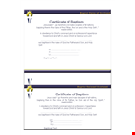 Get Your Free Baptism Certificate for Father & Jesus - Download Now example document template 