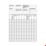 Resident Sign Up Sheet - Free Template for Download example document template 