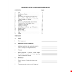 Create a Strong Company Agreement with Shareholders example document template