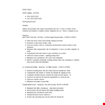 Sales Support Representative Resume example document template 