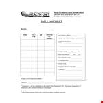 Daily Log example document template