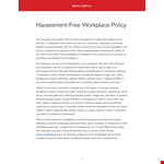 Prevent Sexual Harassment in the Workplace | Document Templates Company example document template