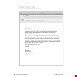 Email Cover Letter example document template 