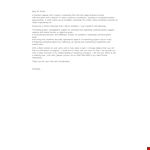 Fresher Marketing Job Cover Letter example document template