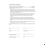 Short Non Disclosure Agreement example document template 