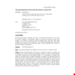 Distribution Deal Memo Template example document template