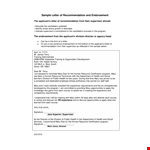 Short Letter Of Recommendation For Employment example document template