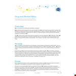 Drug And Alcohol Policy example document template 