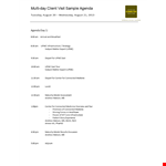 Client Visit Agenda Sample example document template