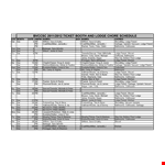 Ticket Booth And Chore Schedule Template example document template