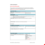 Report an Incident with our Easy to Use Incident Report Template - Get Information Quickly example document template