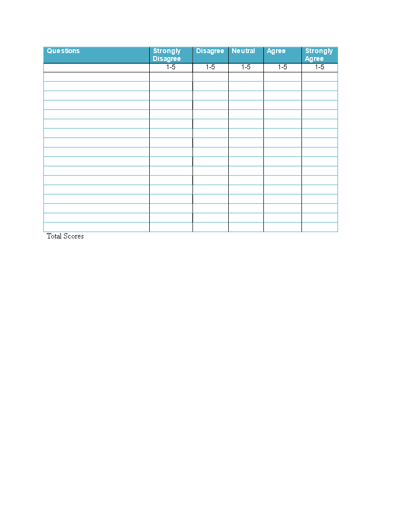 How to Use Likert Scale Questions: Disagree to Strongly Agree | Template