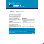 Customize and Optimize Your Editor Job Description Templates for Publishing with gradireland example document template