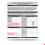 Police Accident Report example document template 