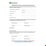 Goods Delivery example document template