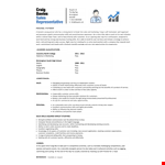 Entry Level Sales Representative Resume example document template 