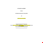 Contract Amendment | Review, Insert, or Supplemental Agreement example document template 