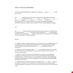 Buy or Sell Assets with Our Purchase Agreement Template example document template