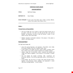 Senior Dietitian Job Description example document template