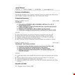 Sales Manager Job Resume example document template