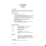 Nursing Resume Objective example document template