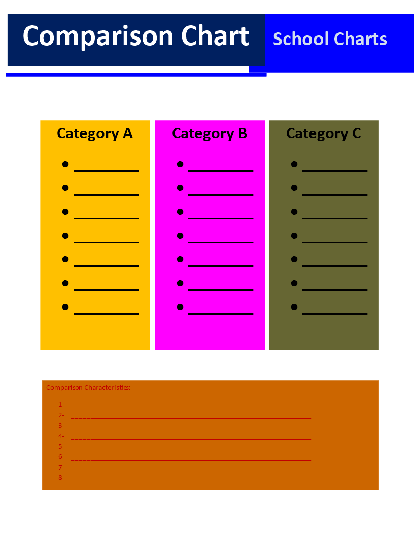 Comparison Chart Template - Easily Compare Data with our User-Friendly ...