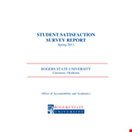 Student Satisfaction Survey Report Template example document template