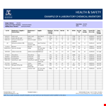 Lab Inventory Template example document template