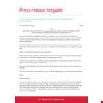 Press Release Template - Leukaemia Care Focuse example document template