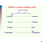 Semantic Differential Scale example document template 