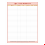 Printable Gift example document template