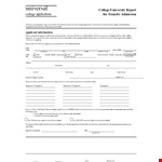 College Academic example document template