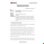 Effective Research Proposal Template for Advanced Management example document template