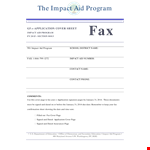 Program Impact with Faxcover and Cover Templates example document template