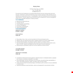 Catering Resume example document template