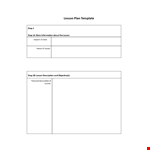 Lesson Plan Template - Effective Plan Format example document template