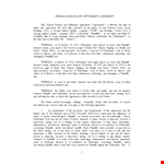 State Settlement Agreement Between Parties | Plaintiffs & Defendants example document template 