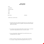 Senior Mentor Application Template for School and College Students example document template