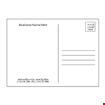 Postcard Template - Create Stunning Postcards with our Customizable Designs example document template 