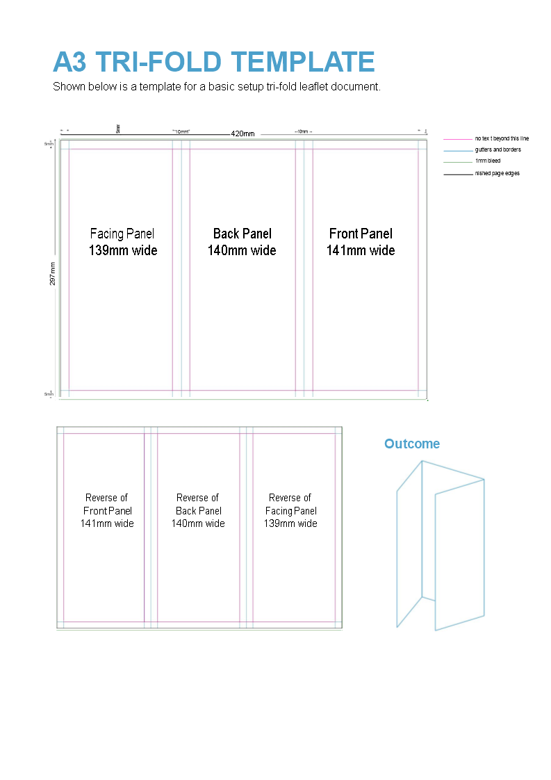 Design Professional Pamphlet Template with Reverse Panel - Customizable